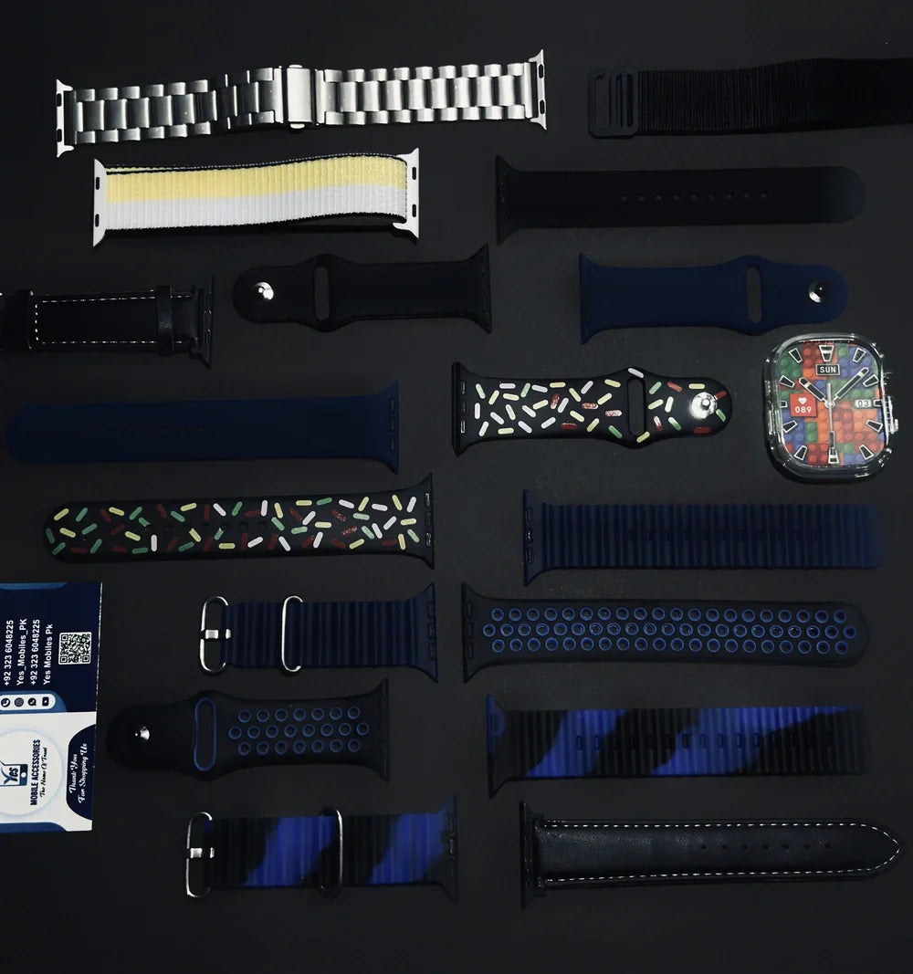10 in 1 Ultra Smart Watch with 10 straps